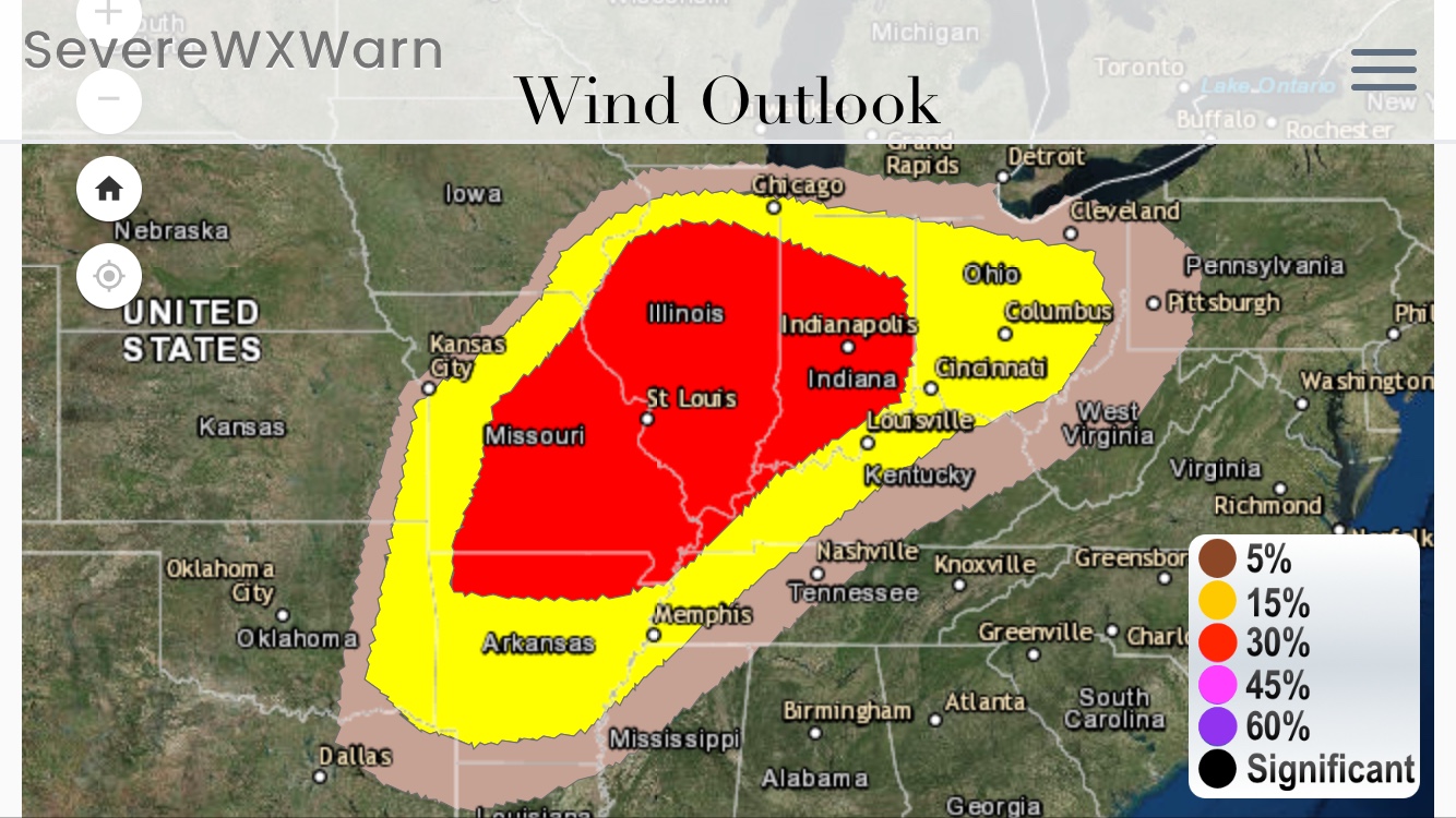 Severe Weather Likely Today Across Indiana, Illinois, Missouri