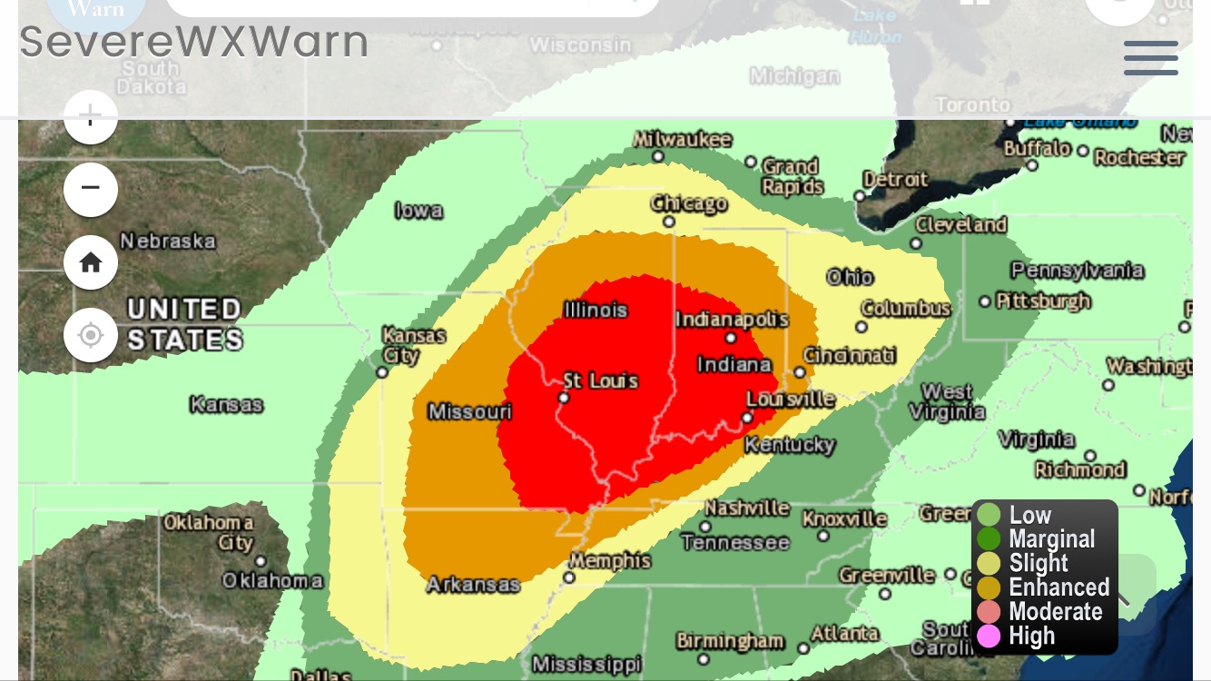 Dangerous Severe Weather Possible This Evening Across Indiana, Kentucky